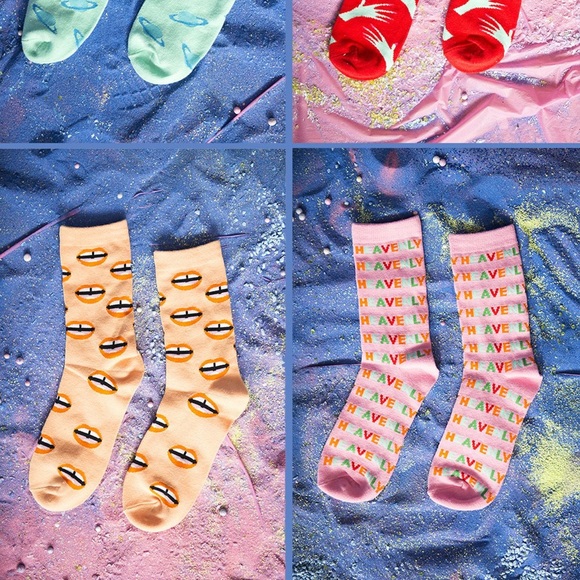 Brand New Hayley Elsaesser Socks - HEAVENLY Pink - Picture 3 of 3